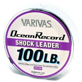 Моношоклідер Varivas Ocean Record Shock Leader 50m 100lb 45.36kg 0.81mm (1111550)