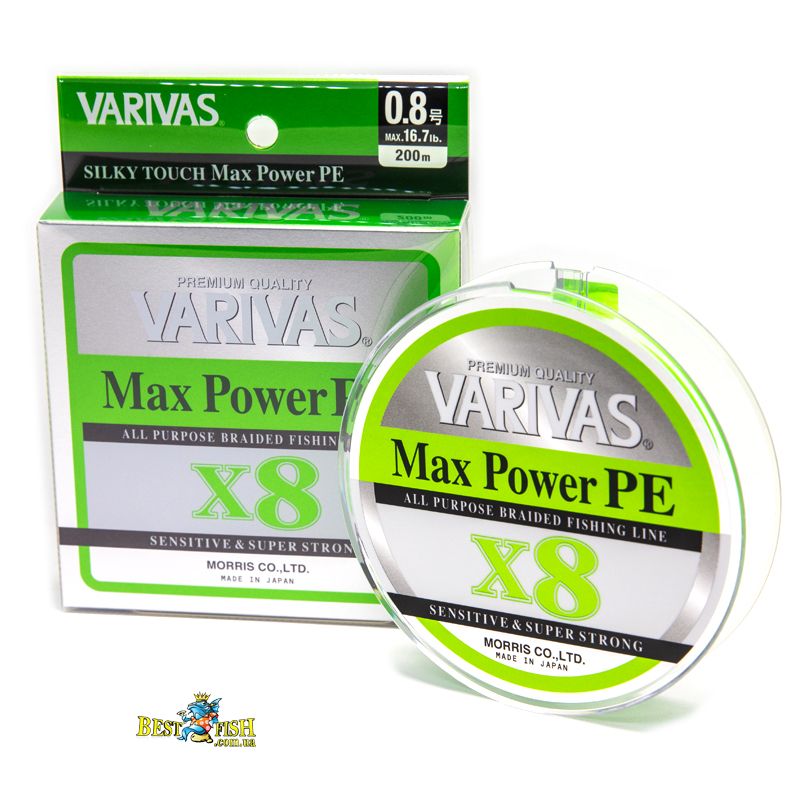 Шнур Varivas Max Power PE X8 Lime Green 200m 7.5kg 0.148mm #0.8 (2124082) Шнур Varivas Max Power PE X8 Lime Green 200m 7.5kg 0.148mm #0.8 (2124082)
