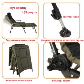 Крісло-ліжко коропове Ranger Carp SL-112 (RA2251) Крісло-ліжко коропове Ranger Carp SL-112 (RA2251)