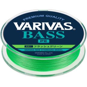 Шнур Varivas Bass PE X4 Flash Green 150m 4.5kg 0.128mm #0.6 (VA 19501)