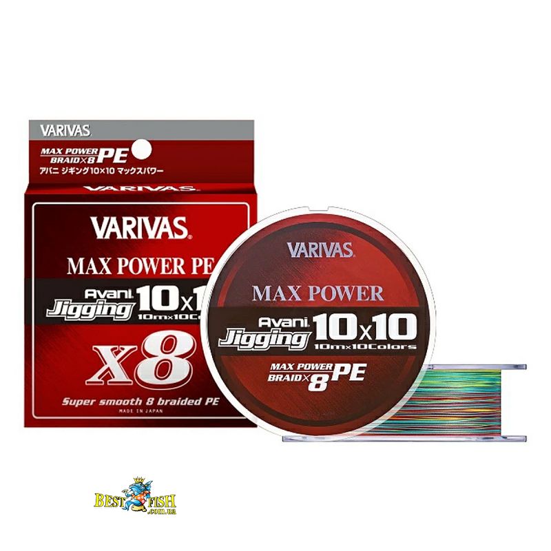 Шнур Varivas Jigging 10x10 Max Power PE X8 600m #4 (VA 13214) Шнур Varivas Jigging 10x10 Max Power PE X8 600m #4 (VA 13214)