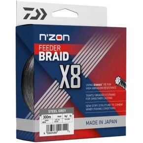 Шнур Daiwa N'Zon X8 Braid Steel Gray 300m 7.0kg 0.10mm (12410-310)