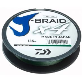 Шнур Daiwa J-Braid X4E 135m Dark Green 2.6kg 0.07mm #0.4 (12741-007)