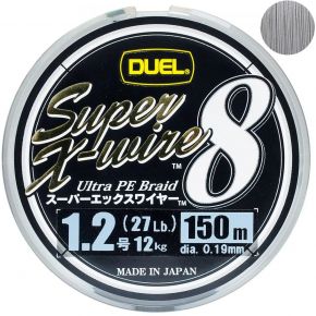 Шнур Duel Super X-Wire 8 150m Silver 13.5kg 0.21mm #1.5 (H3601-S)