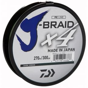 Шнур Daiwa J-Braid X4E 270m Dark Green 8.4kg 0.17mm #1.5 (12741-117)