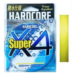Шнур Duel Hardcore Super X4 150m Hi-Vis Yellow 19.0kg 0.30mm #3.0 (H4492-Y)