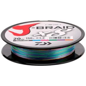 Шнур Daiwa J-Braid X8 150m Multi Color 12.0kg 0.18mm #1.5 (12755-018)