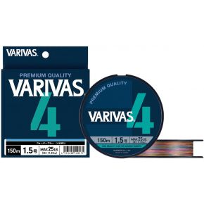 Шнур Varivas PE Line X4 Multicolor 150m 11.32kg 0.205mm #1.5 (VA 13535)