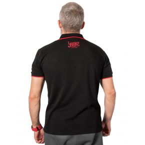 Футболка-поло Lucky John Black чорна S (AM-7507-01S)