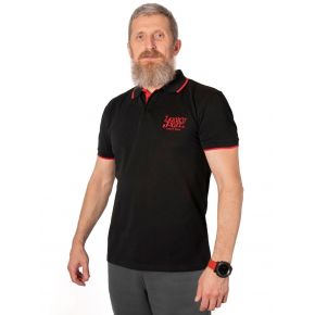 Футболка-поло Lucky John Black чорна S (AM-7507-01S)