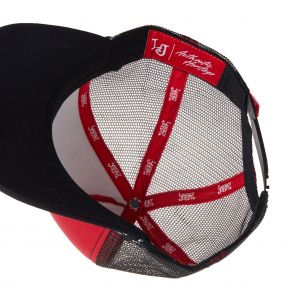 Бейсболка Lucky John BBS червоно-чорна сітчаста One Size (AM-6014)