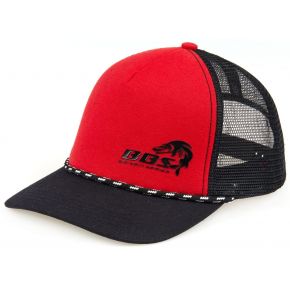 Бейсболка Lucky John BBS червоно-чорна сітчаста One Size (AM-6014)