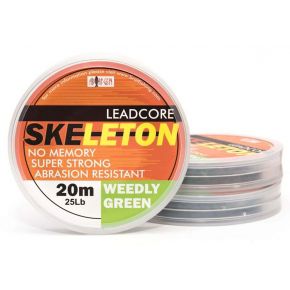 Повідцевий матеріал короповий BratFishing Skeleton Leadcore Weedy Green 20 M / 60 Lb (30 / 04-002-060)