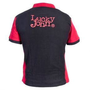 Футболка-поло Lucky John червоно-чорна L (AM-7501-03L)
