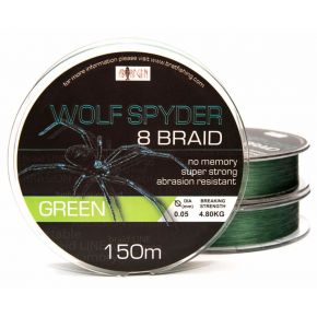 Шнур плетений BratFishing Aborigen Wolf Spyder 8 Braid Green 150 M / 0.30 mm (30 / 02-029-030)