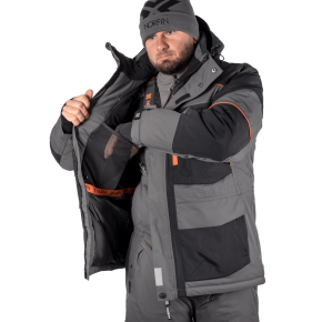 Костюм зимовий мембранний Norfin Discovery 3 GR сіро-чорний (453301-S)
