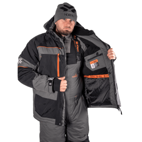 Костюм зимовий мембранний Norfin Discovery 3 GR сіро-чорний (453301-S)