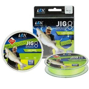 Плетений шнур L. and K. Jig Braid Teflon X8 Lime 0,06mm 110m (30917006)