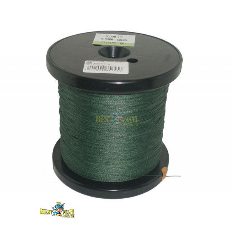 Шнур Fishing ROI 1000м 0,35 мм 23,4kg зелений Шнур Fishing ROI 1000м 0,35 мм 23,4kg зелений