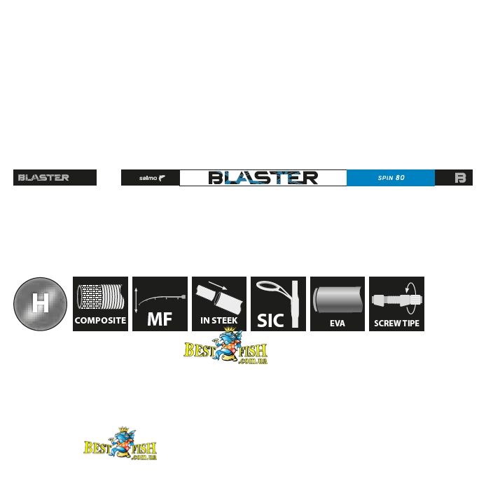 Вудилище Salmo Blaster Spin 80 240 (2409-240) | Купити