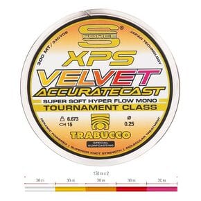 Волосінь Trabucco S-Force XPS Velvet Accurate Cast 300m 0.25mm 6.6kg багатобарвна