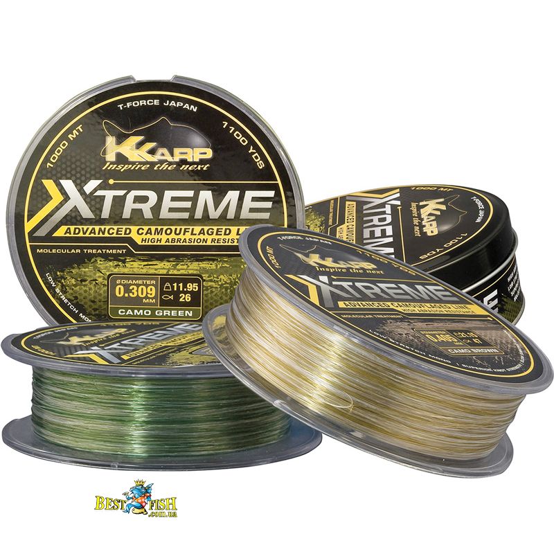 Волосінь Trabucco K-Karp eXtreme Camo Brown 1000m 0.35mm 15.8kg коричнева Волосінь Trabucco K-Karp eXtreme Camo Brown 1000m 0.35mm 15.8kg коричнева