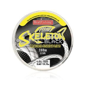 Шнур Bratfishing Skeleton Black 100m 0.10mm 7.15kg чорний