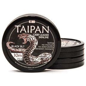 Короповий поводочний матеріал Bratfishing Taipan Carp Leader Skinline Black Silt 10m 20lb чорний