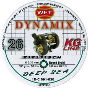 Плетений шнур WFT Round Dynamix Deep Sea 0,30мм 26кг 350м