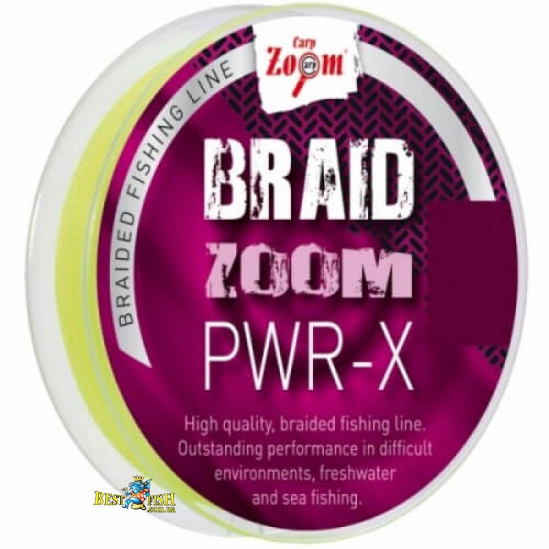 Плетений шнур Carp Zoom PWR-X braided line 0,14mm 120m 11,2кг флуоресцентний