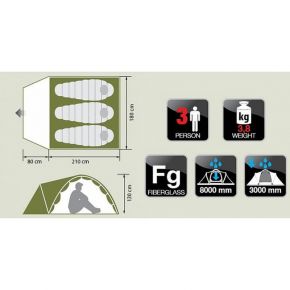 Намет 3-х місцева Norfin Ziege 3 NC (NC-10104) Намет 3-х місцева Norfin Ziege 3 NC (NC-10104)