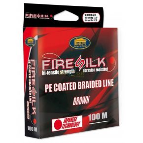 Шнур Lineaeffe Fire Silk PE Coated 100m 0.18mm/12.95kg коричневый