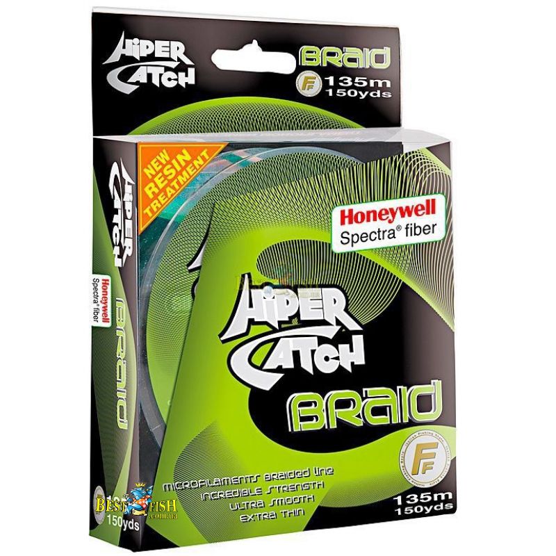Шнур Lineaeffe Hiper Catch Spectra Braid 135m 0.18mm/16.00kg светло-серый Шнур Lineaeffe Hiper Catch Spectra Braid 135m 0.18mm/16.00kg светло-серый