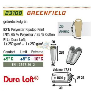 Спальный мешок High Peak Greenfield / +5°C (Right) Спальный мешок High Peak Greenfield / +5°C (Right)