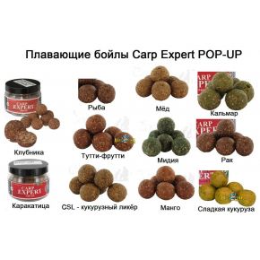 Бойл Carp ExpertPop-up Bojli 100g CSL- кукурудзяний лікер 20mm Бойл Carp ExpertPop-up Bojli 100g CSL- кукурудзяний лікер 20mm