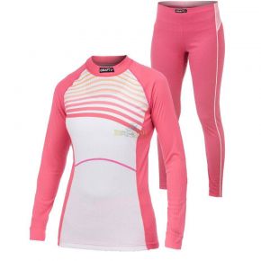 Комплект термобелья женский Craft Active Multi 2-pack Colourblock розово-белый