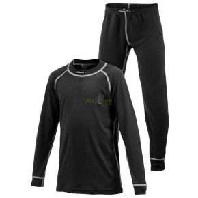 Комплект термобелья детский Craft Active Multi 2-Pack черный/белые швы