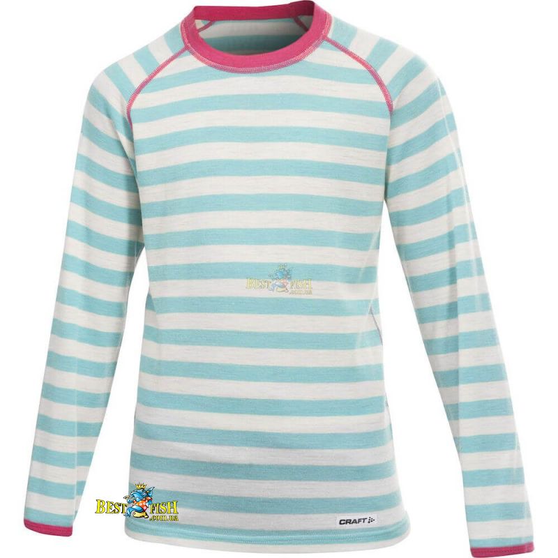 Терморубашка дитяча Craft Warm Wool CN блакитна смужка Терморубашка дитяча Craft Warm Wool CN блакитна смужка