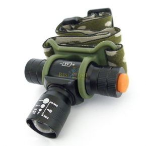 Налобний ліхтарик Bailong Police BL-6660 + Камуфляжний чохол
