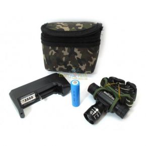 Налобний ліхтарик Bailong Police BL-6660 + Камуфляжний чохол