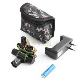 Налобний ліхтарик Bailong Police BL-6660 + Камуфляжний чохол