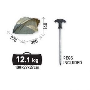 Намет коропова Carp Zoom Carp Expedition Bivvy 2, 300x270x140cm Намет коропова Carp Zoom Carp Expedition Bivvy 2, 300x270x140cm