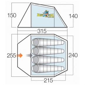 Палатка Vango Ark 400 River Палатка Vango Ark 400 River