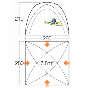 Палатка Vango Hogan Hub Medium Herbal