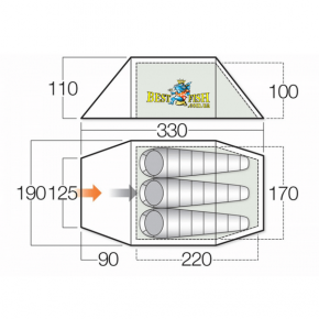 Палатка Vango Meteor 300 Anthracite