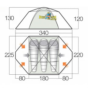 Палатка Vango Mistral 300 Terracotta
