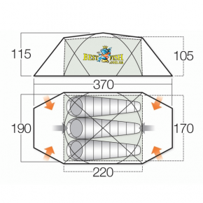 Палатка Vango Nemesis 300 Cactus