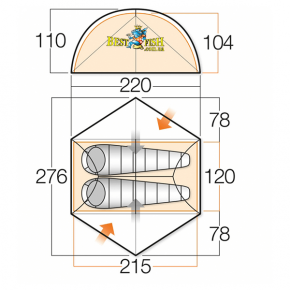 Палатка Vango Zephyr 200 Terracotta Палатка Vango Zephyr 200 Terracotta