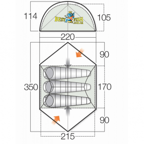 Палатка Vango Zephyr 300 Terracotta