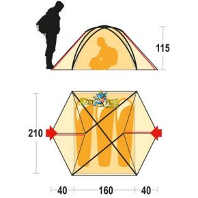 Палатка Ferrino Aerial 3 Olive Green